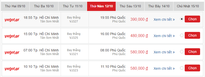 Vé máy bay Vietjet Air từ Chu Lai đi Phú Quốc 3