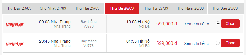 Du lịch cùng vé máy bay Vietjet Air từ Hà Nội đến Nha Trang khứ hồi tháng 9 2