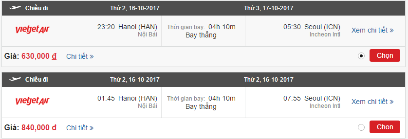 Vé máy bay Vietjet Air từ Hà Nội đi Seoul 3
