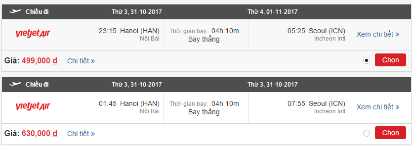 Vé máy bay Vietjet Air từ Hà Nội đi Seoul 4