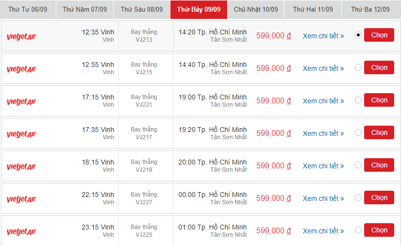 Vé máy bay Vietjet Vinh đi Nha Trang 1