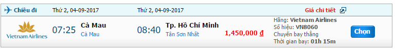 Vé máy bay Vietnam airline từ Cà Mau đi Nha Trang 1