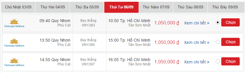 Vé máy bay vietnam airline từ Quy Nhơn đi Nha Trang 2
