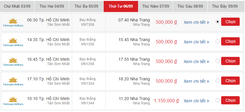 Vé máy bay vietnam airline từ Quy Nhơn đi Nha Trang 3