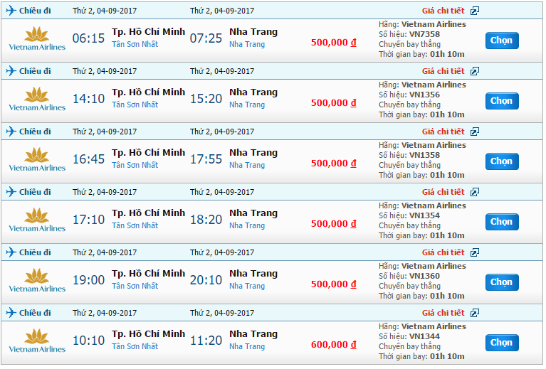Vé máy bay Vietnam Airline từ Rạch Giá đi Nha Trang 2