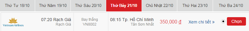 Vé máy bay Vietnam Airlines Rạch Giá đi Phú Quốc 1