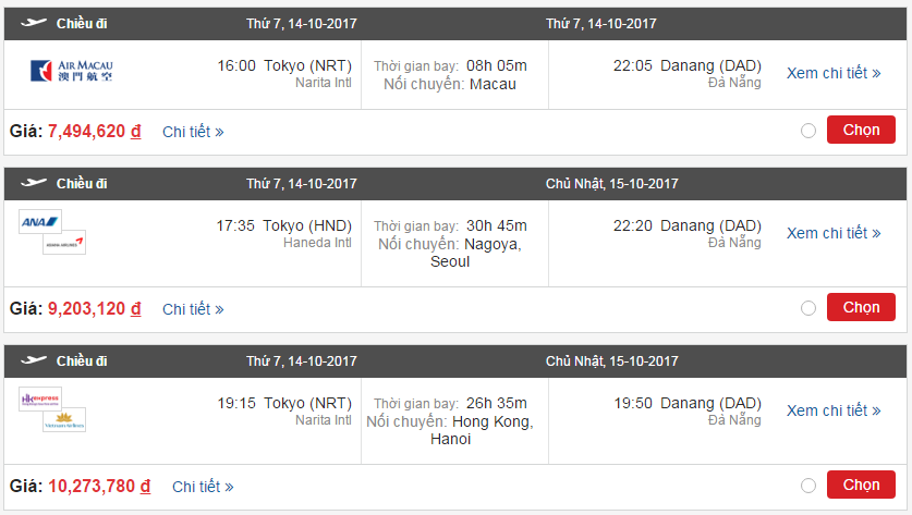 Vé máy Đà Nẵng đi Nhật Bản khứ hồi 3