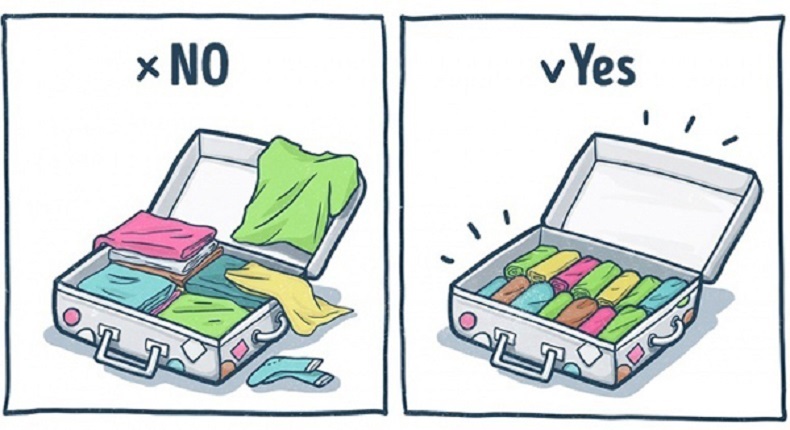 Mẹo xếp hành lí nhỏ mà có võ