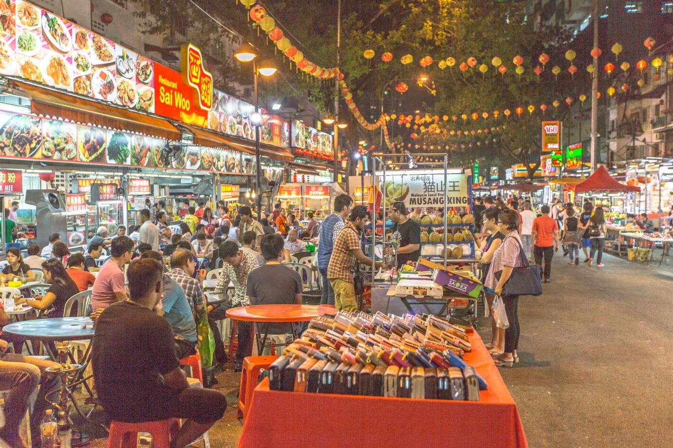thiên đường ăn uống Jalan Alor