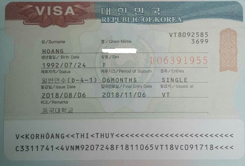 Visa du học Hàn Quốc D2 và D4 gồm những gì?
