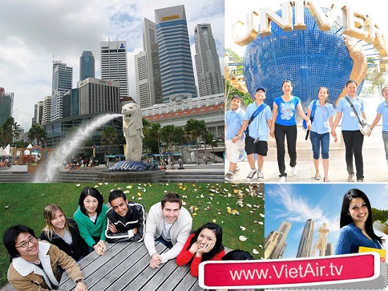 Vé máy bay du học Singapore 2